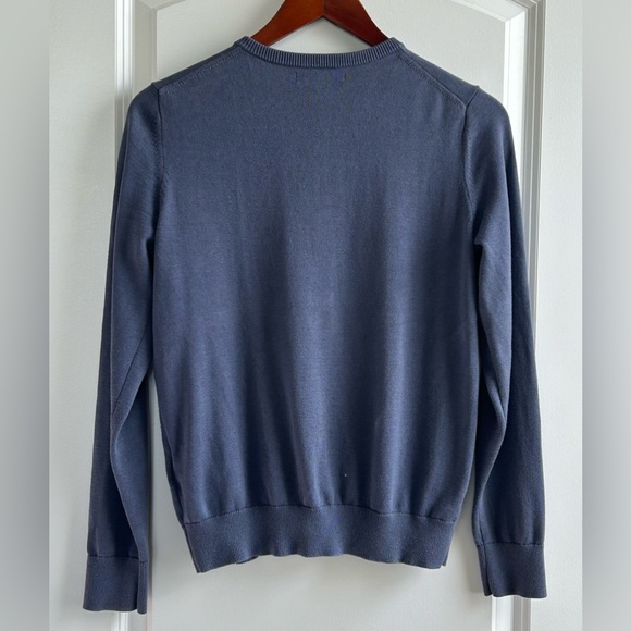 Banana Republic Full Zip Cardigan Sweater, Medium, Blue - Picture 2 of 8